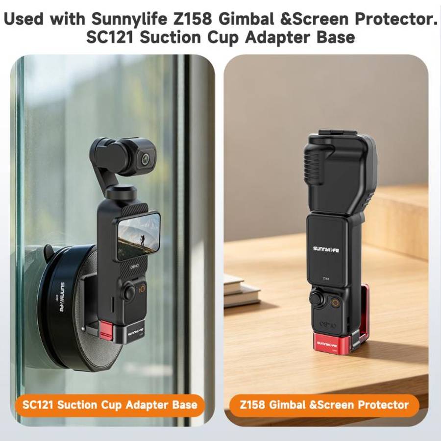 For DJI Osmo Pocket 4 / 3 Sunnylife Metal Quick-Release Magnetic Mount Tabletop Base Bracket Angl...