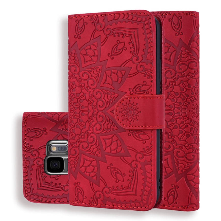 Calf Pattern Double Folding Design Embossed Leather Case with Wallet & Holder & Card Slots, for G...