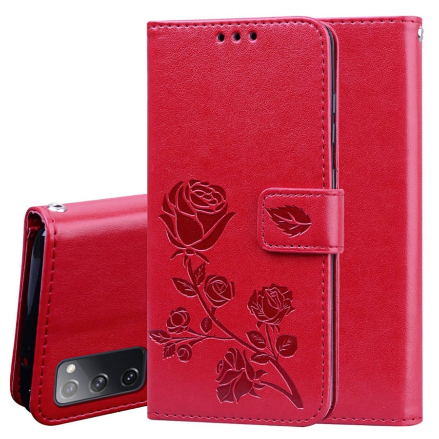 Rose Embossed Horizontal Flip PU Leather Case with Holder & Card Slots & Wallet, For Huawei Y6p, ...