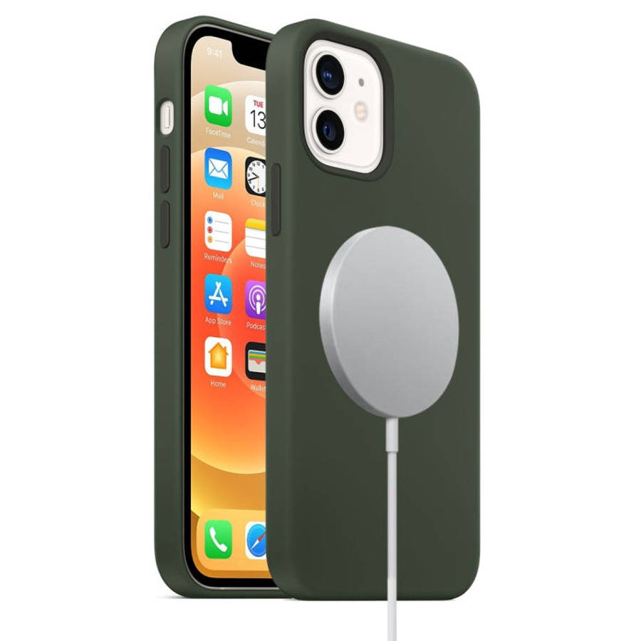 Magnetic Liquid Silicone Full Coverage Shockproof Case with Magsafe Charging Magnet, For iPhone 1...