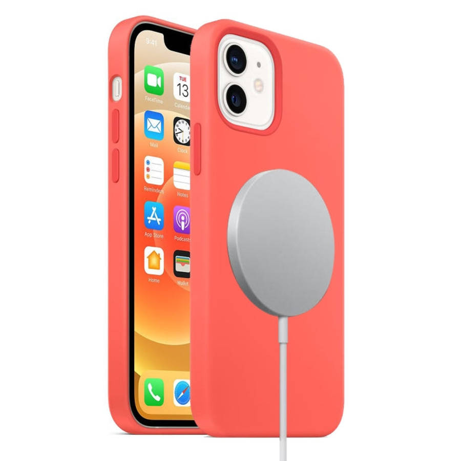 Magnetic Liquid Silicone Full Coverage Shockproof Case with Magsafe Charging Magnet, For iPhone 1...