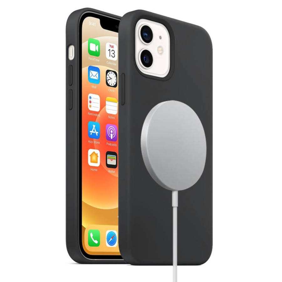 Magnetic Liquid Silicone Full Coverage Shockproof Case with Magsafe Charging Magnet, For iPhone 1...