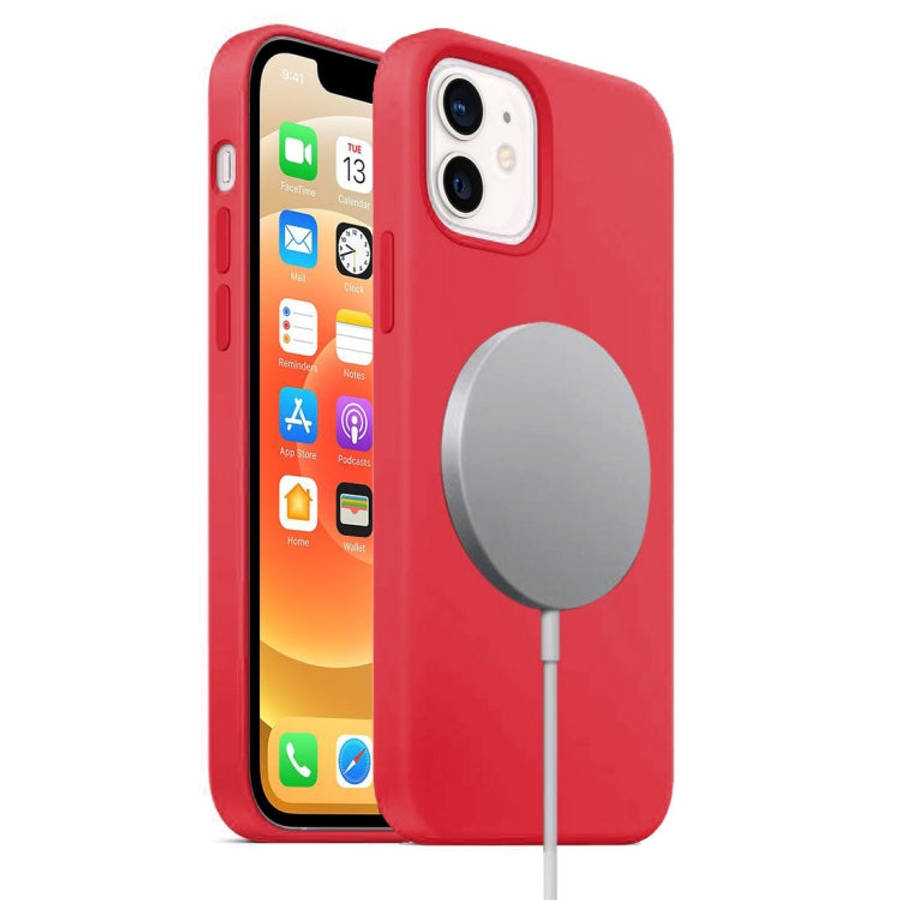 Magnetic Liquid Silicone Full Coverage Shockproof Case with Magsafe Charging Magnet, For iPhone 1...