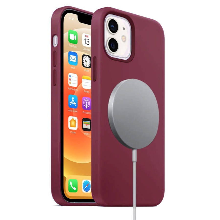 Magnetic Liquid Silicone Full Coverage Shockproof Case with Magsafe Charging Magnet, For iPhone 1...
