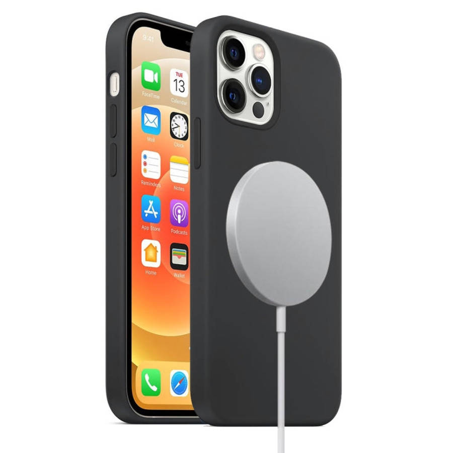 Magnetic Liquid Silicone Full Coverage Shockproof Case with Magsafe Charging Magnet, For iPhone 1...