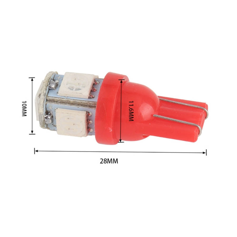 35 PCS T10 Car Modification LED Indicator Light with T10 Lamp Holder(Red Light, A3608