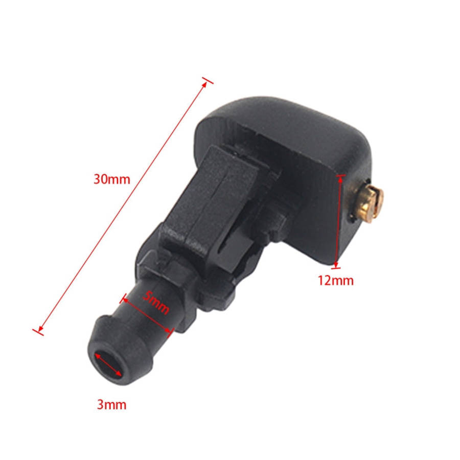 2 PCS Front Windshield Washer Wiper Jet Water Spray Nozzle + Hose Connector Set 3W7Z17603AA for F...