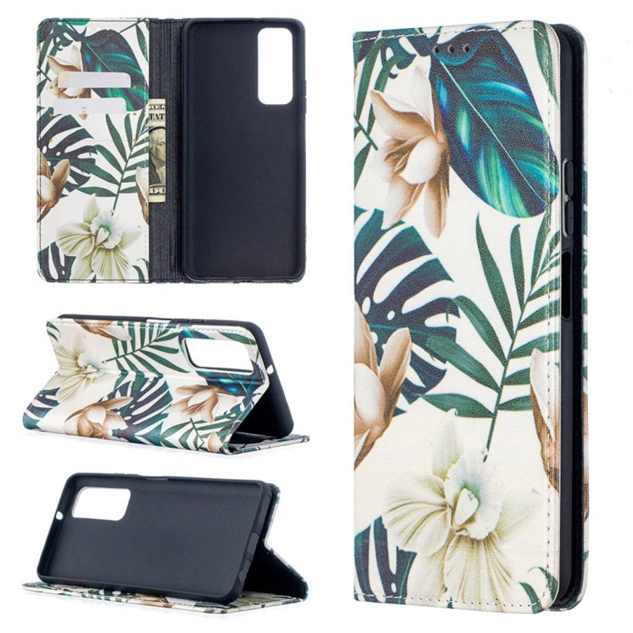 Colored Drawing Pattern Invisible Magnetic Horizontal Flip PU Leather Case with Holder & Card Slo...