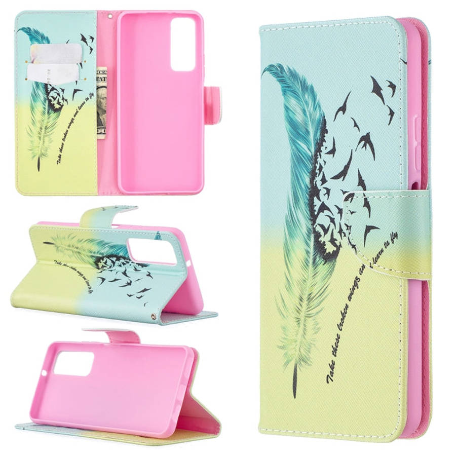 Colored Drawing Pattern Horizontal Flip Leather Case with Holder & Card Slots & Wallet, For Huawe...