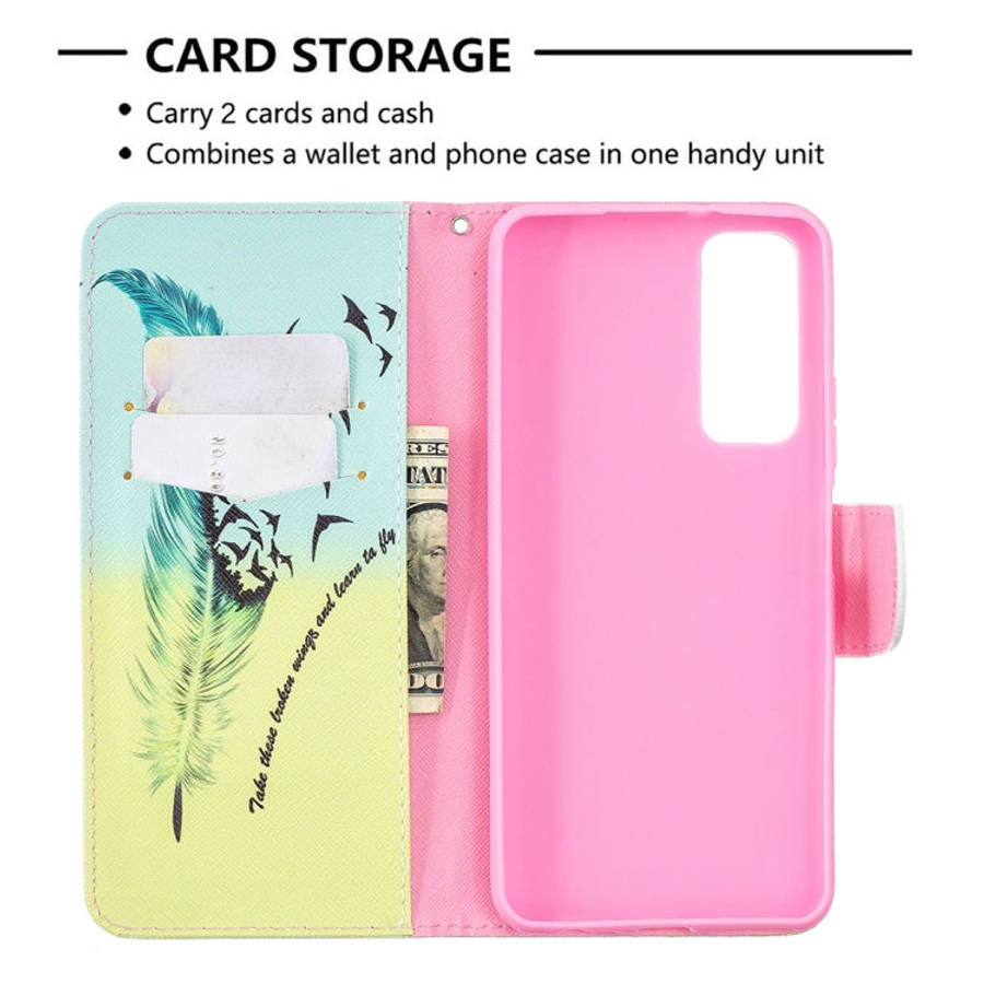 Colored Drawing Pattern Horizontal Flip Leather Case with Holder & Card Slots & Wallet, For Huawe...