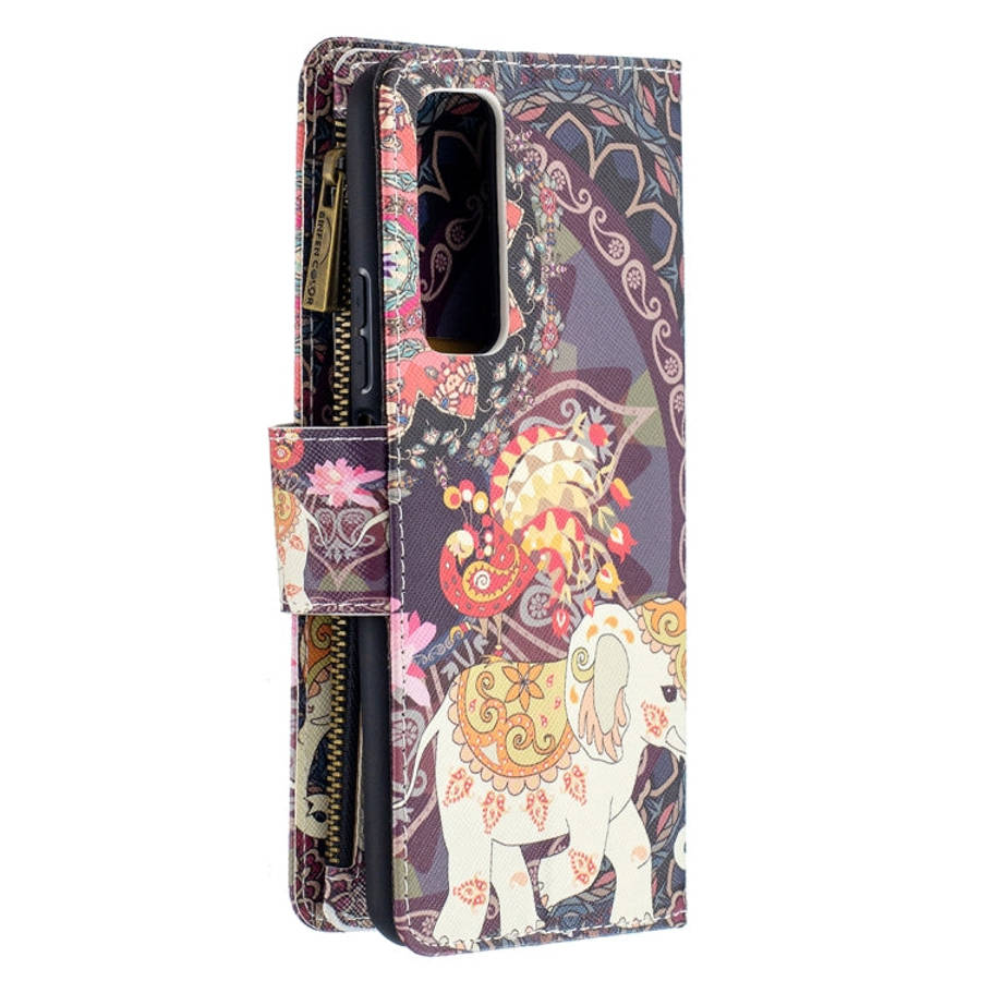 Colored Drawing Pattern Zipper Horizontal Flip Leather Case with Holder & Card Slots & Wallet, Fo...