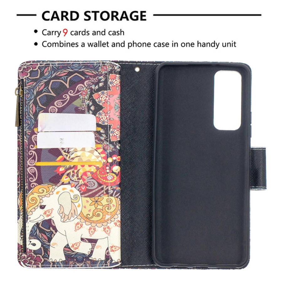 Colored Drawing Pattern Zipper Horizontal Flip Leather Case with Holder & Card Slots & Wallet, Fo...
