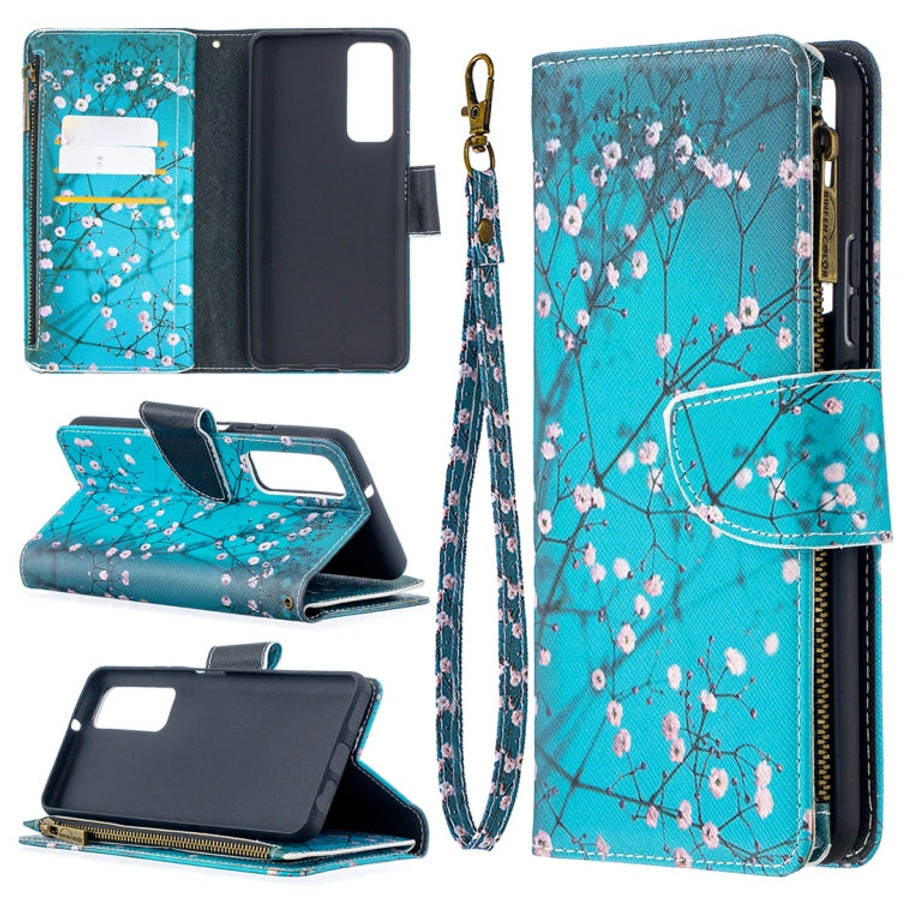 Colored Drawing Pattern Zipper Horizontal Flip Leather Case with Holder & Card Slots & Wallet, Fo...