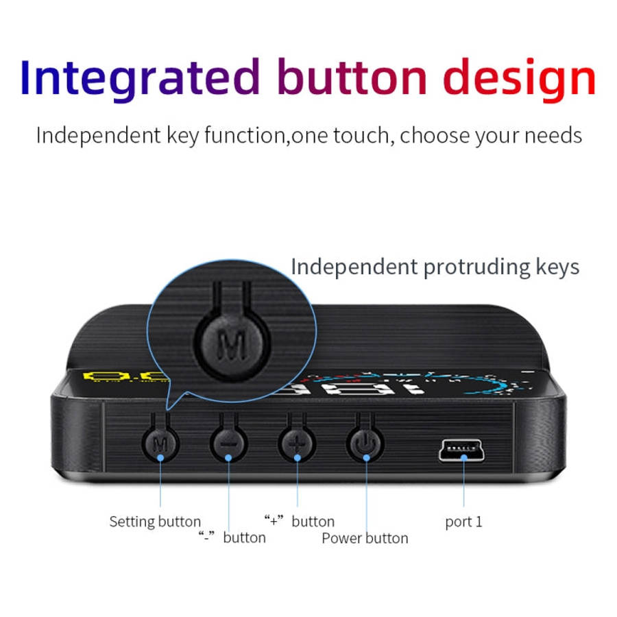 M12 OBD2 + GPS Mode Car Head-up Display HUD Overspeed / Speed / Water Temperature / Low Voltage /...