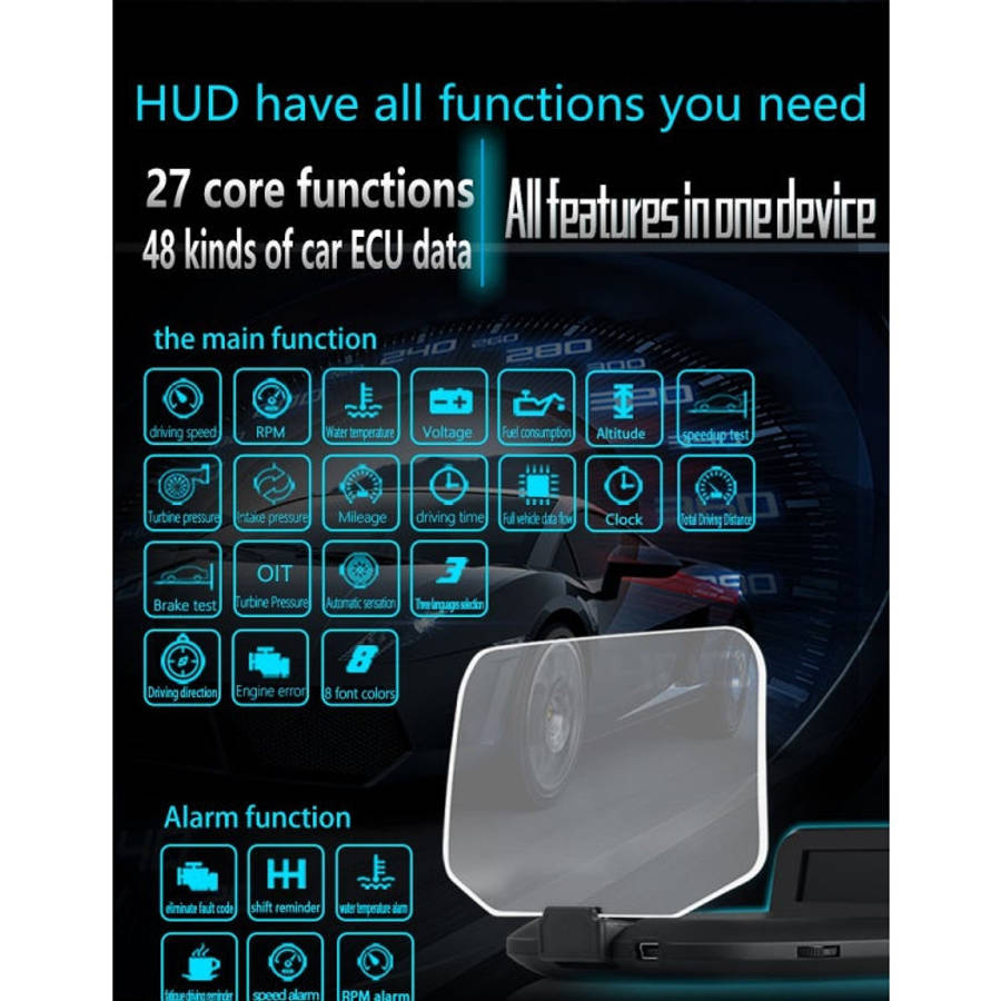 C1 OBD2 + GPS Mode Car HUD Head-up Display Compass / Speed / Water Temperature / Voltage Display ...