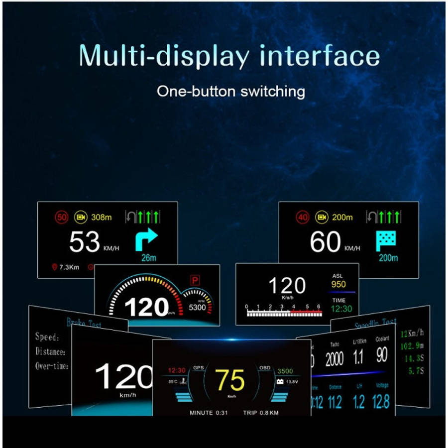 C1 OBD2 + GPS Mode Car HUD Head-up Display Compass / Speed / Water Temperature / Voltage Display ...