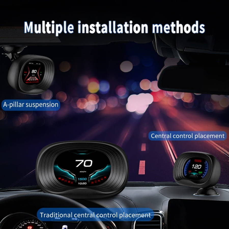 P20 OBD2 + GPS Mode Car Head-up Display HUD Overspeed / Speed / Water Temperature Alarm, P20