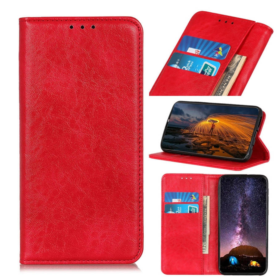 Magnetic Crazy Horse Texture Horizontal Flip Leather Case with Holder & Card Slots & Wallet, For ...