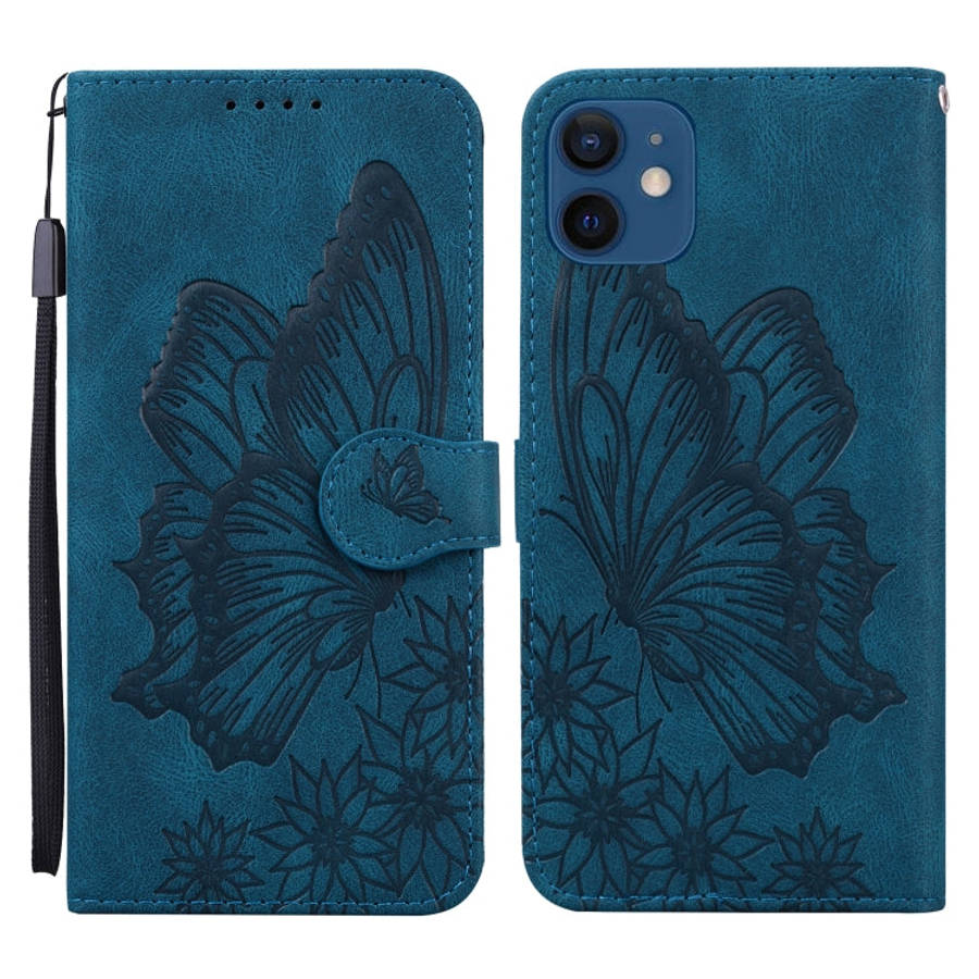 Retro Skin Feel Butterflies Embossing Horizontal Flip Leather Case with Holder & Card Slots & Wal...