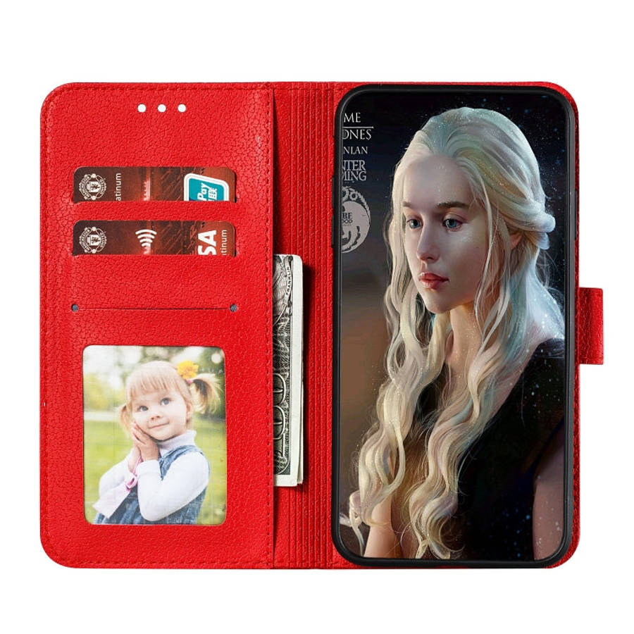 Feather Pattern Litchi Texture Horizontal Flip Leather Case with Holder & Wallet & Card Slots, Fo...