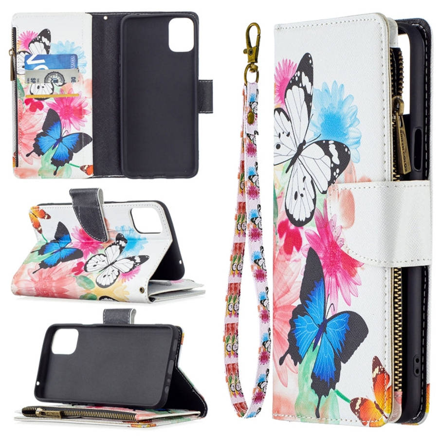 Colored Drawing Pattern Zipper Horizontal Flip Leather Case with Holder & Card Slots & Wallet, Fo...