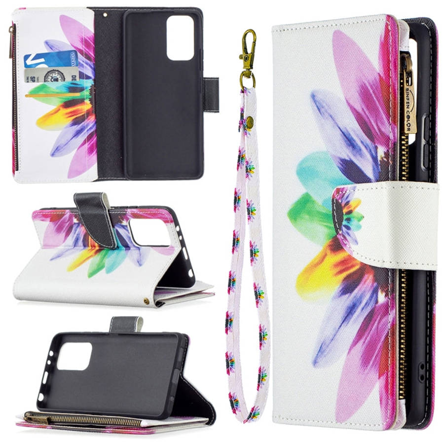 Colored Drawing Pattern Zipper Horizontal Flip Leather Case with Holder & Card Slots & Wallet, Fo...