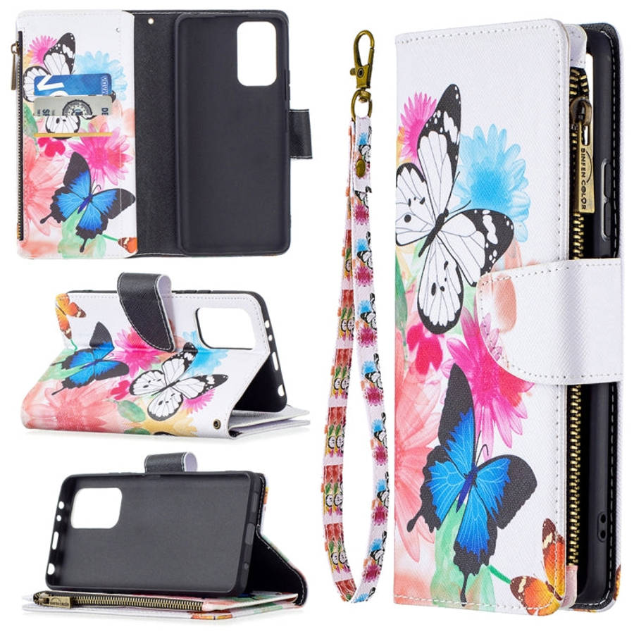 Colored Drawing Pattern Zipper Horizontal Flip Leather Case with Holder & Card Slots & Wallet, Fo...