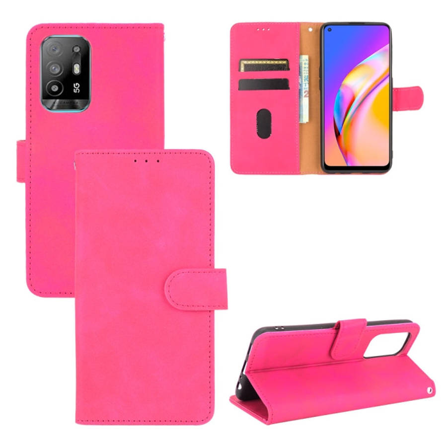 Solid Color Skin Feel Magnetic Buckle Horizontal Flip Calf Texture PU Leather Case with Holder & ...