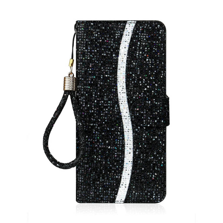 Glitter Powder Horizontal Flip Leather Case with Card Slots & Holder & Lanyard, For Samsung Galax...