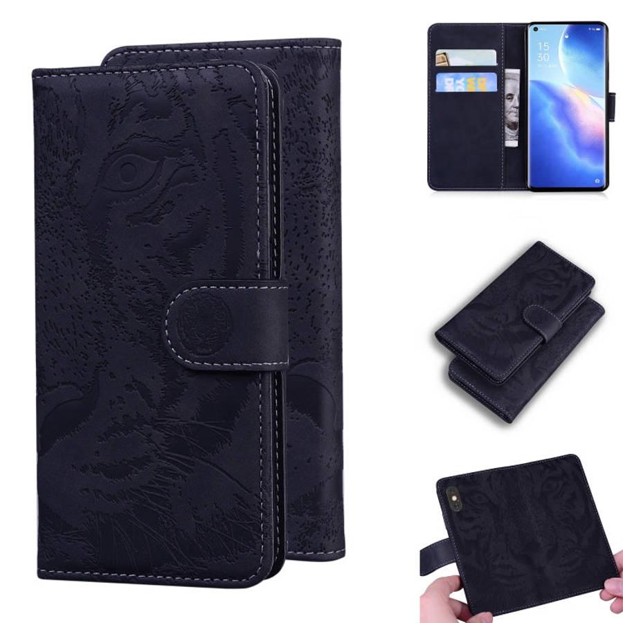 Tiger Embossing Pattern Horizontal Flip Leather Case with Holder & Card Slots & Wallet, For OPPO ...