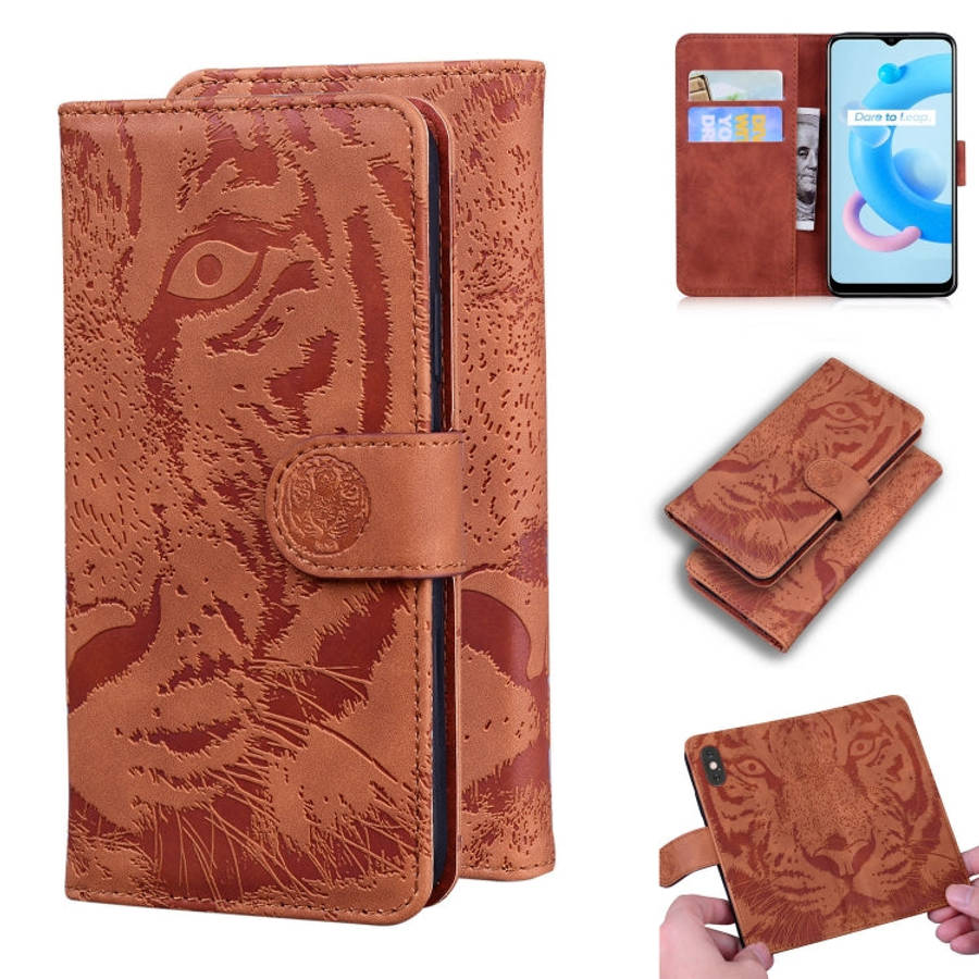 Tiger Embossing Pattern Horizontal Flip Leather Case with Holder & Card Slots & Wallet, For OPPO ...