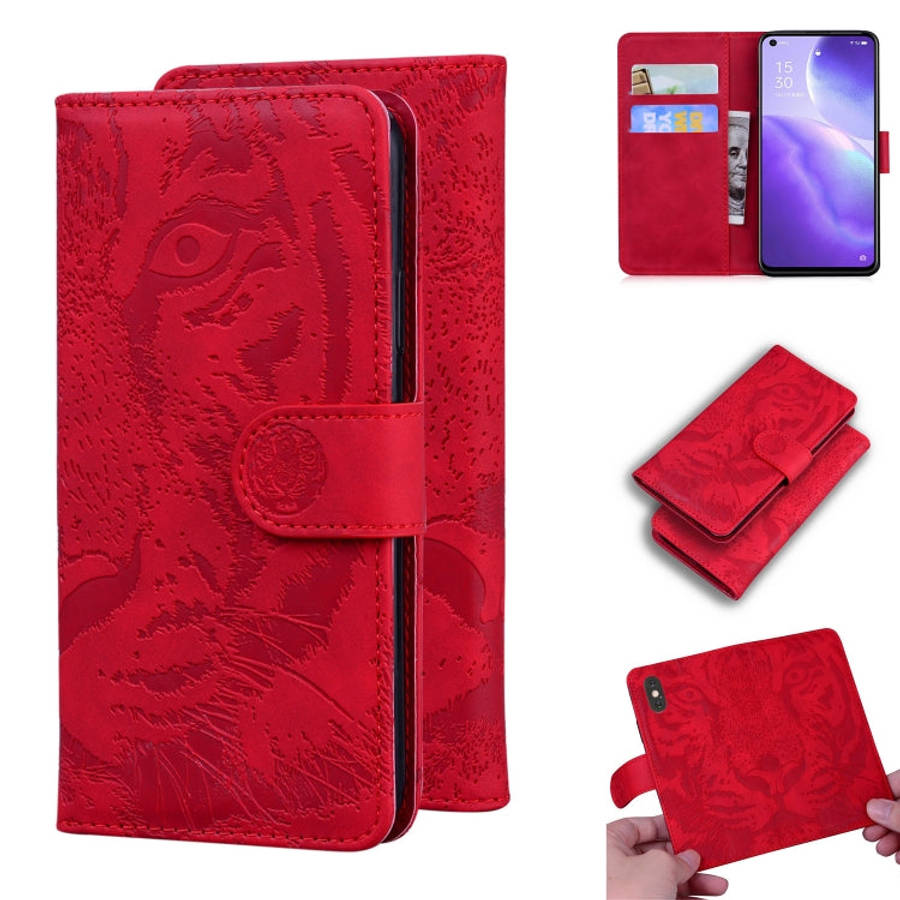 Tiger Embossing Pattern Horizontal Flip Leather Case with Holder & Card Slots & Wallet, For OPPO ...