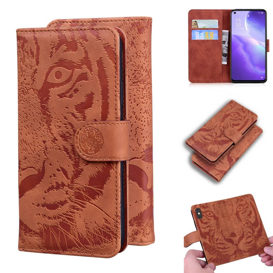 Tiger Embossing Pattern Horizontal Flip Leather Case with Holder & Card Slots & Wallet, For OPPO ...