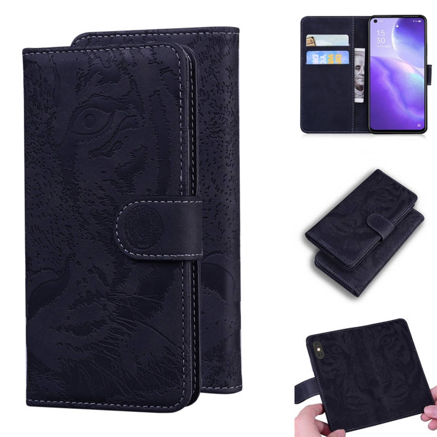 Tiger Embossing Pattern Horizontal Flip Leather Case with Holder & Card Slots & Wallet, For OPPO ...