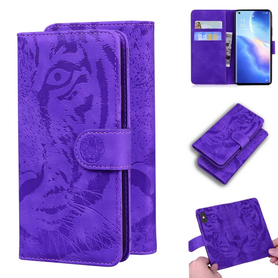 Tiger Embossing Pattern Horizontal Flip Leather Case with Holder & Card Slots & Wallet, For OPPO ...
