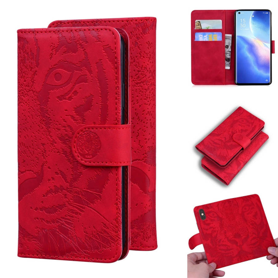 Tiger Embossing Pattern Horizontal Flip Leather Case with Holder & Card Slots & Wallet, For OPPO ...