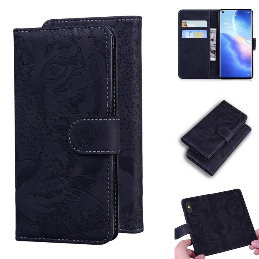 Tiger Embossing Pattern Horizontal Flip Leather Case with Holder & Card Slots & Wallet, For OPPO ...