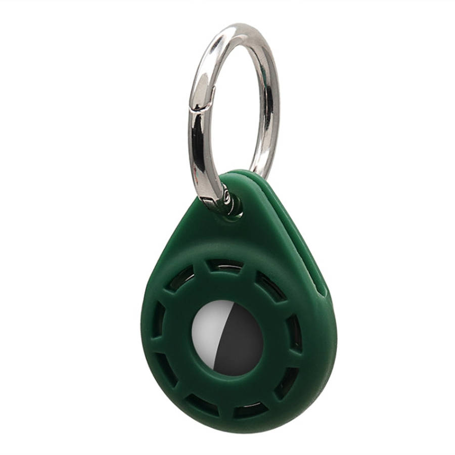Silica Gel Anti-scratch Shockproof Protective Cover Soft Case with Keychain Ring Loop, For AirTag