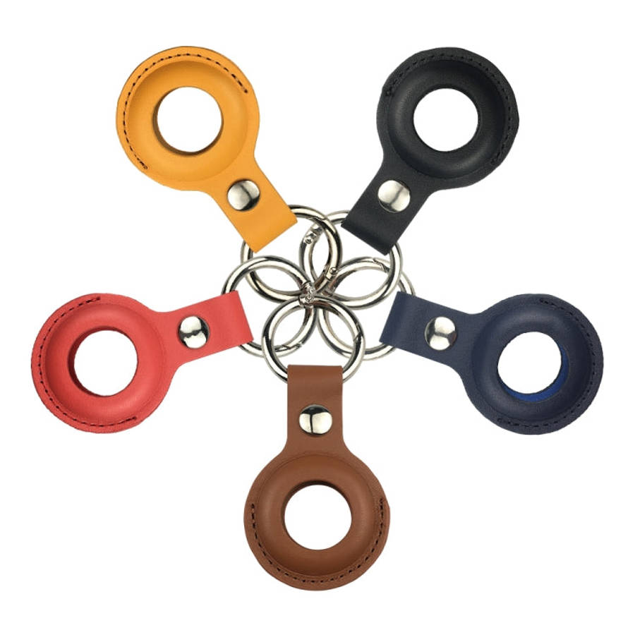 Shockproof Anti-scratch Leather Protective Case Cover Key Chain with Hang Loop For AirTag 2nd Gen...