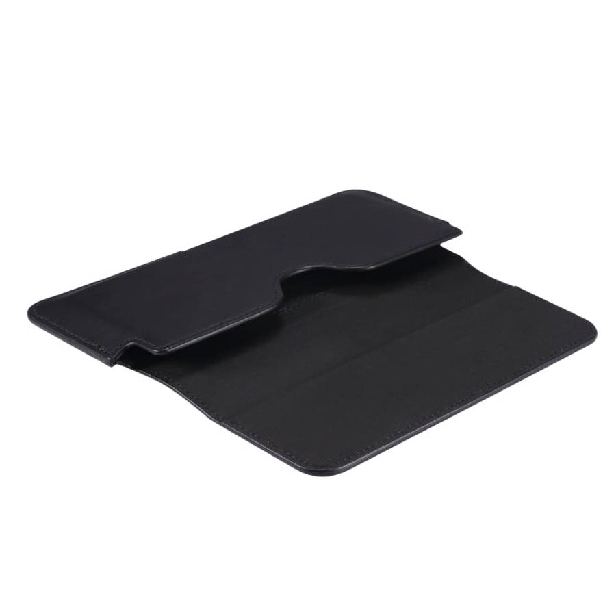 Universal Cow Leather Horizontal Mobile Phone Leather Case Waist Bag For 7.2 inch and Below Phone...