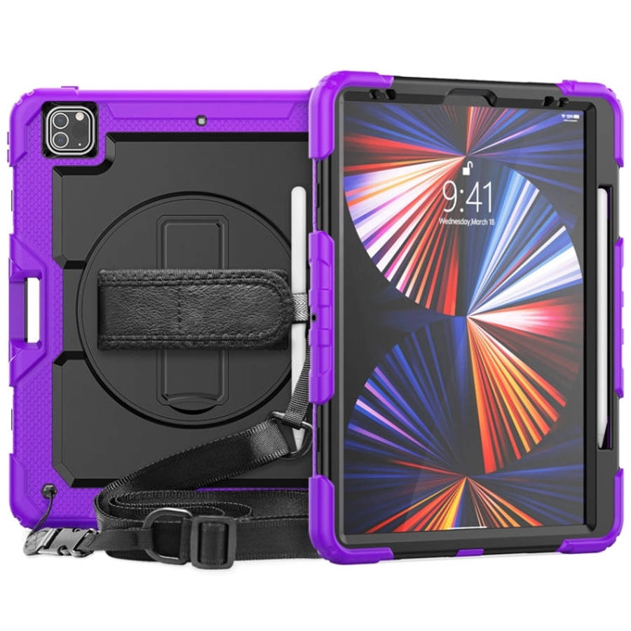 Shockproof Colorful Silicone + PC Protective Case with Holder & Shoulder Strap & Hand Strap & Pen...