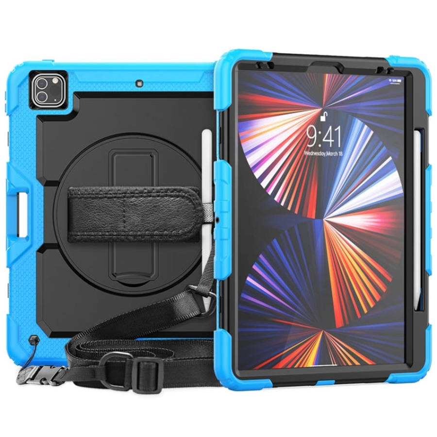 Shockproof Colorful Silicone + PC Protective Case with Holder & Shoulder Strap & Hand Strap & Pen...