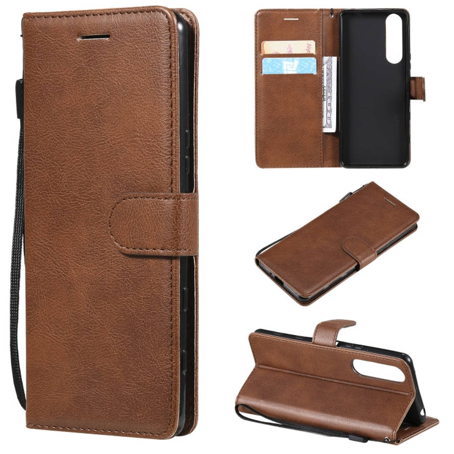Solid Color Horizontal Flip Protective Leather Case with Holder & Card Slots & Wallet & Photo Fra...