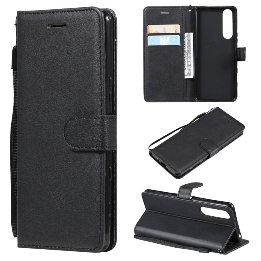 Solid Color Horizontal Flip Protective Leather Case with Holder & Card Slots & Wallet & Photo Fra...