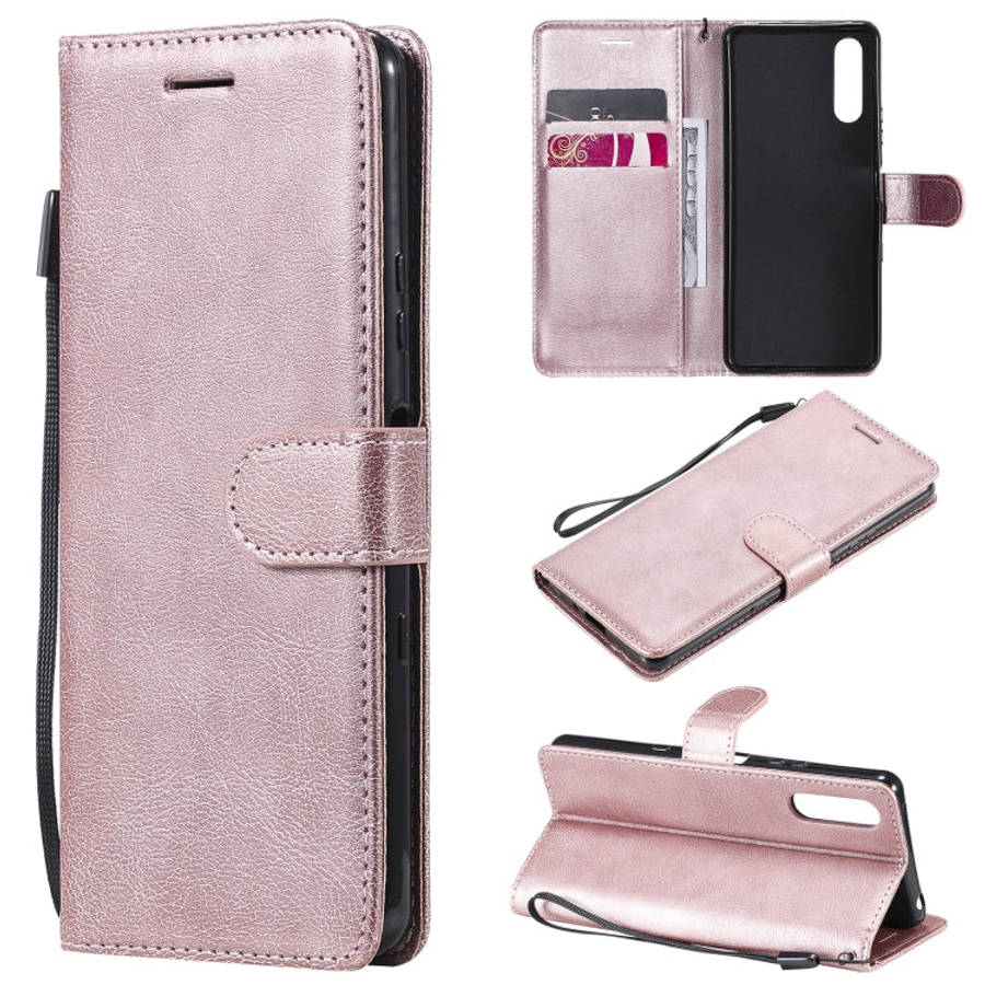 Solid Color Horizontal Flip Protective Leather Case with Holder & Card Slots & Wallet & Photo Fra...