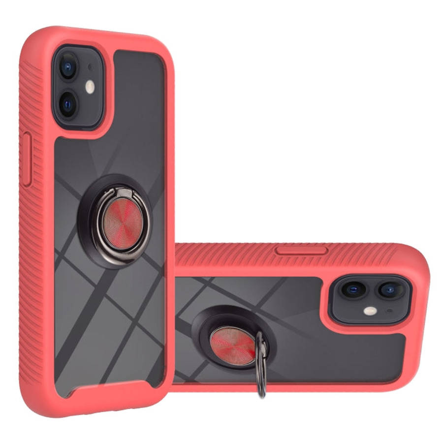 Starry Sky Solid Color Series Shockproof PC + TPU Protective Case with Ring Holder & Magnetic Fun...