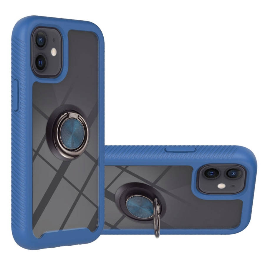 Starry Sky Solid Color Series Shockproof PC + TPU Protective Case with Ring Holder & Magnetic Fun...