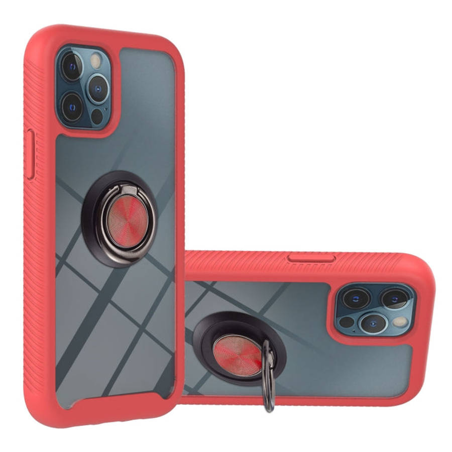 Starry Sky Solid Color Series Shockproof PC + TPU Protective Case with Ring Holder & Magnetic Fun...
