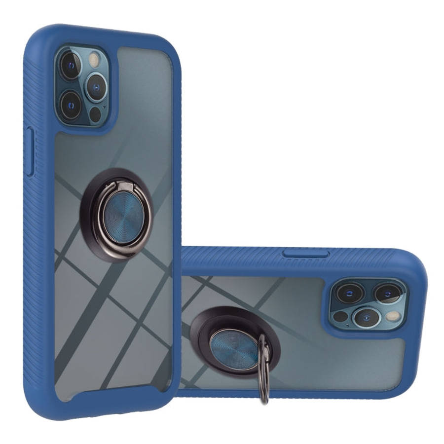 Starry Sky Solid Color Series Shockproof PC + TPU Protective Case with Ring Holder & Magnetic Fun...