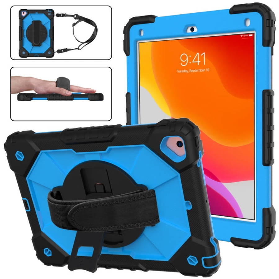 Contrast Color Robot Shockproof Silicon + PC Protective Case with Holder & Shoulder Strap, For iP...